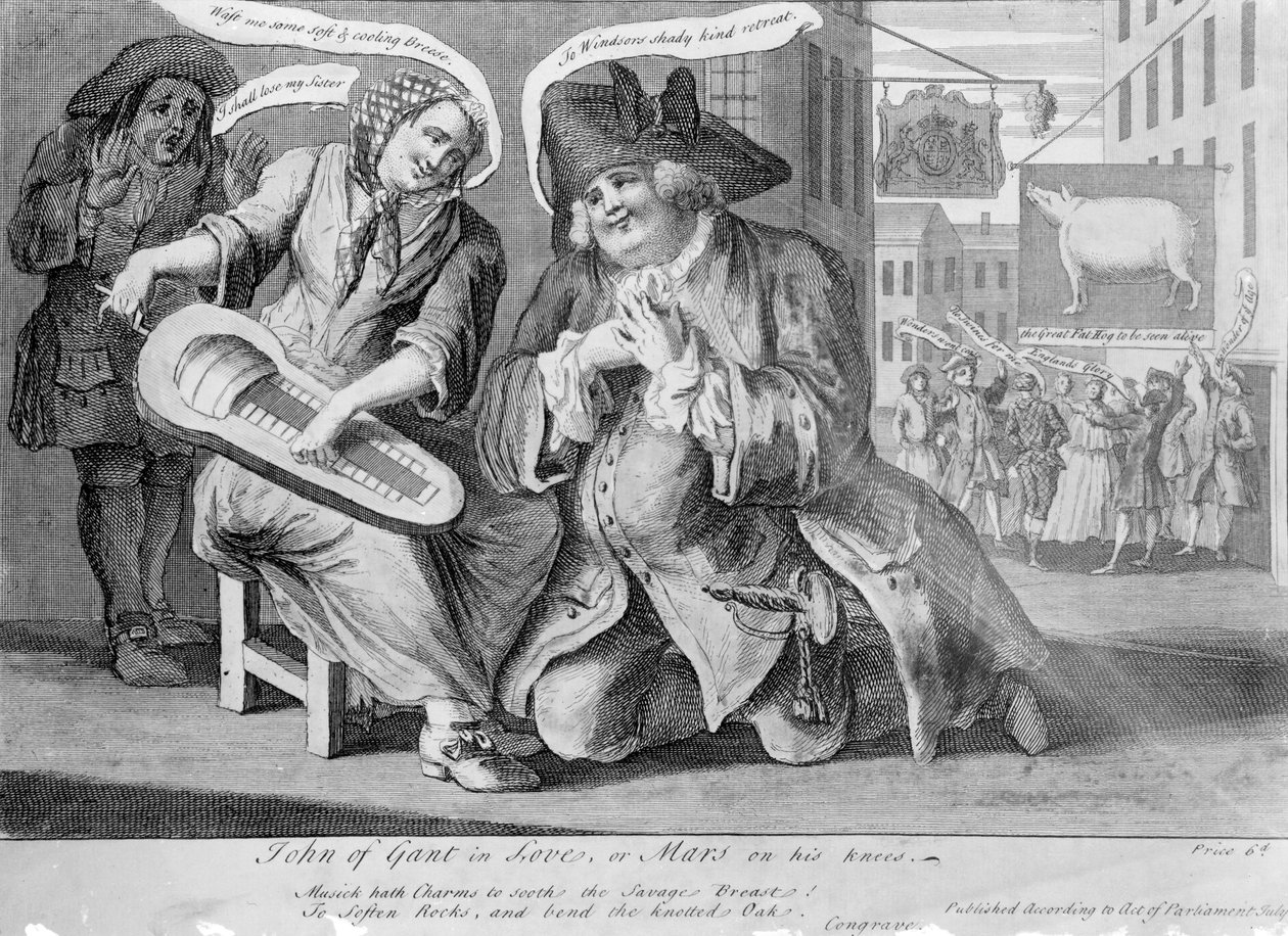 Zakochany Jan z Gant, czyli Mars na kolanach, 1749 autorstwa English School
