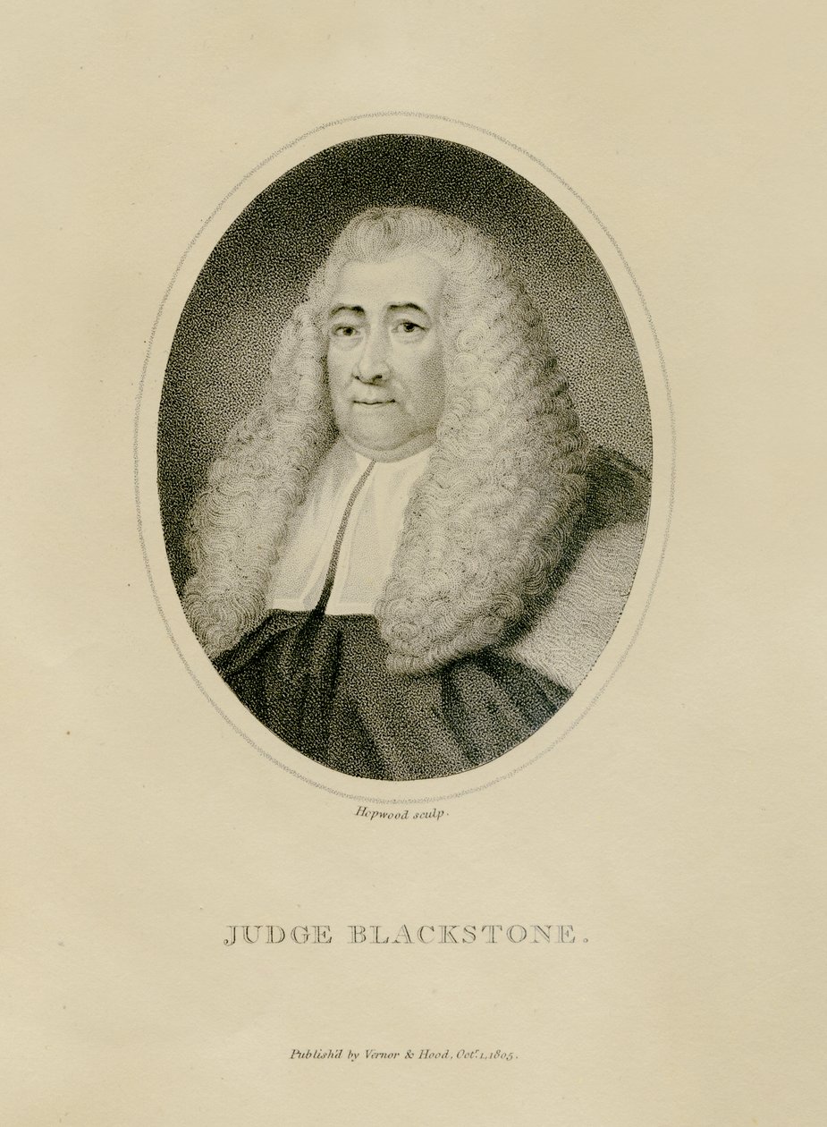 Sędzia Blackstone, ok. 1800 (grawerowanie) autorstwa English School
