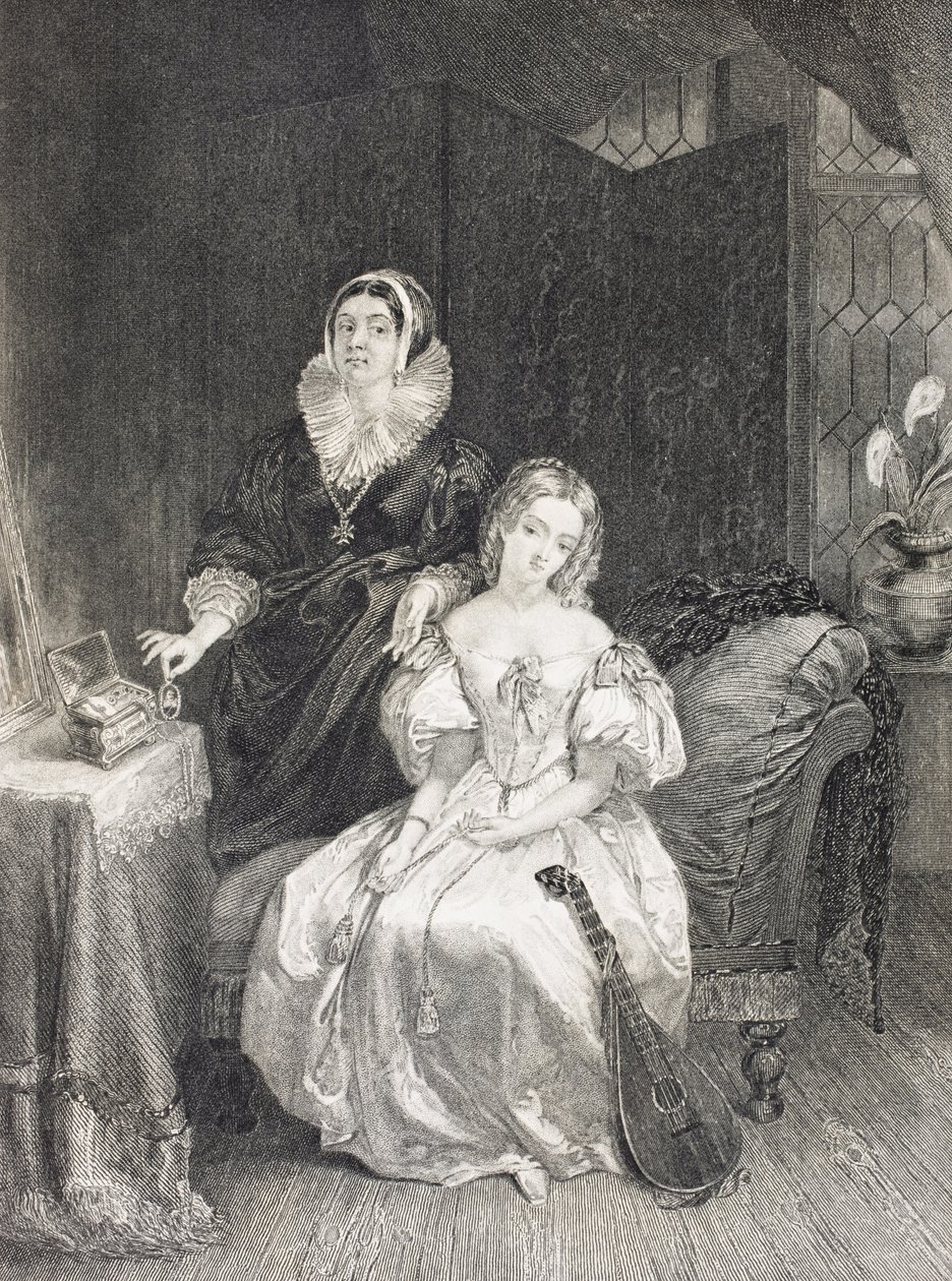 Julia i jej Pielęgniarka, z „Galerii Portretów Historycznych”, wydana ok. 1880 r. autorstwa English School