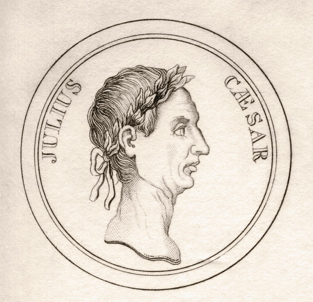 Juliusz Cezar, ze „Słownika historycznego Krabba”, opublikowanego w 1825 r. autorstwa English School
