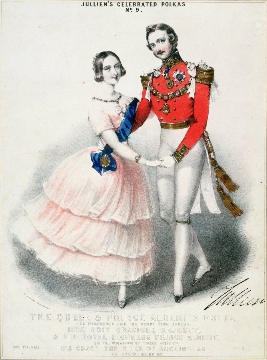 Polki Julliena nr 9: Polka królowej i księcia Alberta M. i N. Hanhartów (chromolito) autorstwa English School