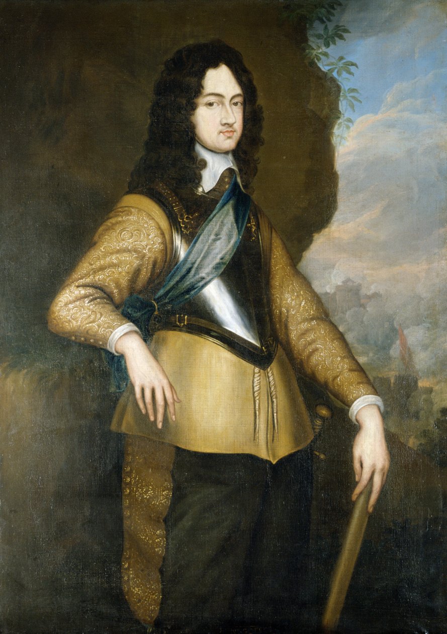 Król Karol II (1630-85) jako młody człowiek autorstwa English School