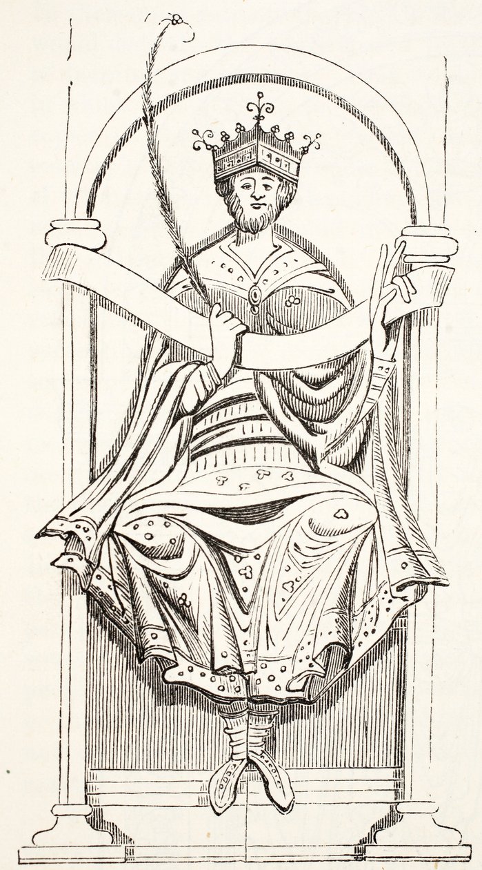 Król Edgar (z Cotton MS) autorstwa English School