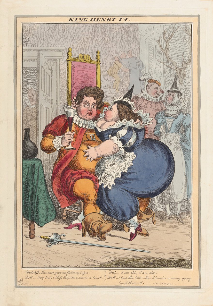 Król Henryk IV, wyd.1827 (ręcznie barwiony grawerunek) autorstwa English School