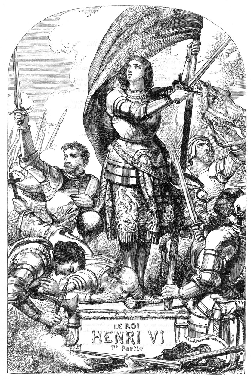 Król Henryk VI (Henryk VI, część 1) – Ilustracja w „” Completes de William Shakespeare”” 1866 – Ilustracje i ogólna forma tego wydania zapożyczono z ilustrowanego Szekspira Cassella, opublikowanego w Londynie autorstwa English School