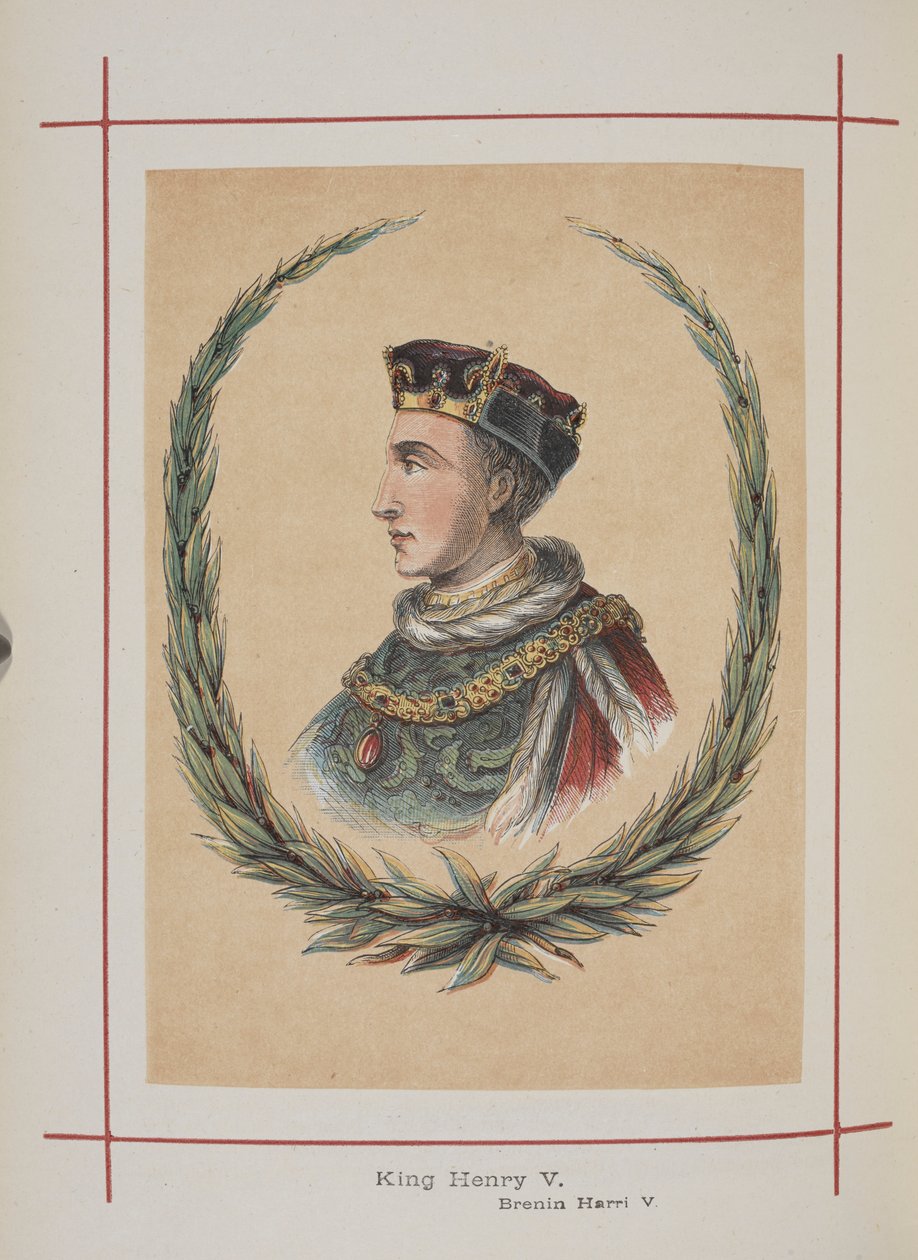 Król Henryk V, ilustracja z „Historii Anglii dla młodych” Henry’ego Tyrrella autorstwa English School