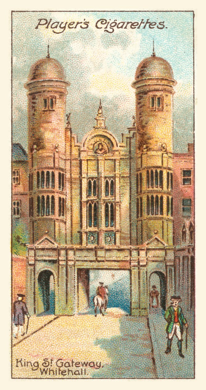 King St Gateway, Whitehall (chromolitho) autorstwa English School