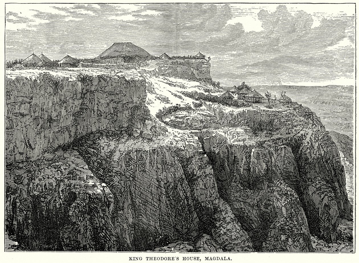 Dom króla Teodora, Magdala (rycina) autorstwa English School