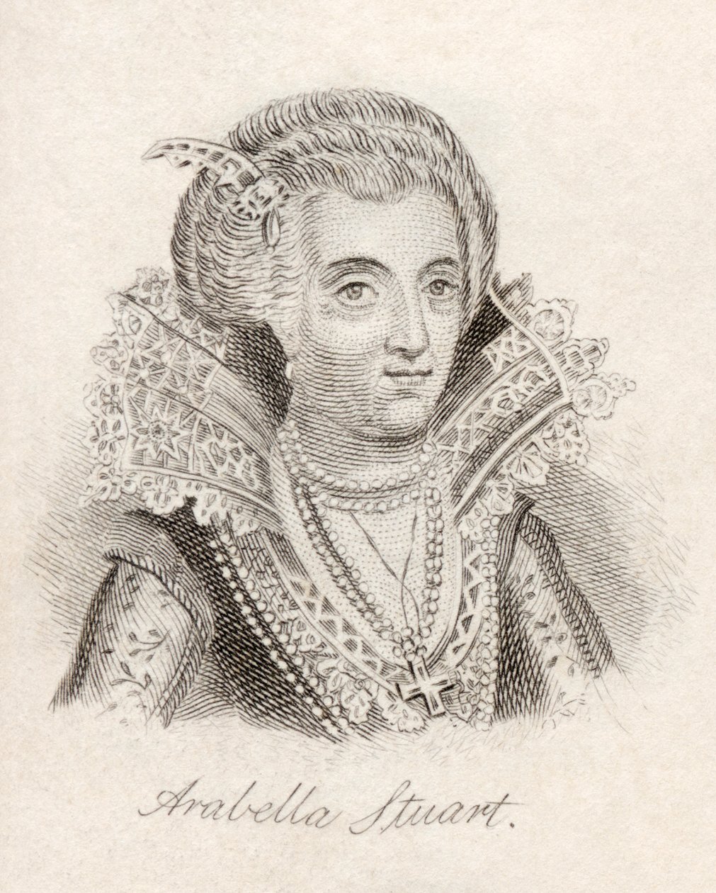 Lady Arabella Stuart, ze „Słownika historycznego Krabba”, opublikowana w 1825 r. autorstwa English School