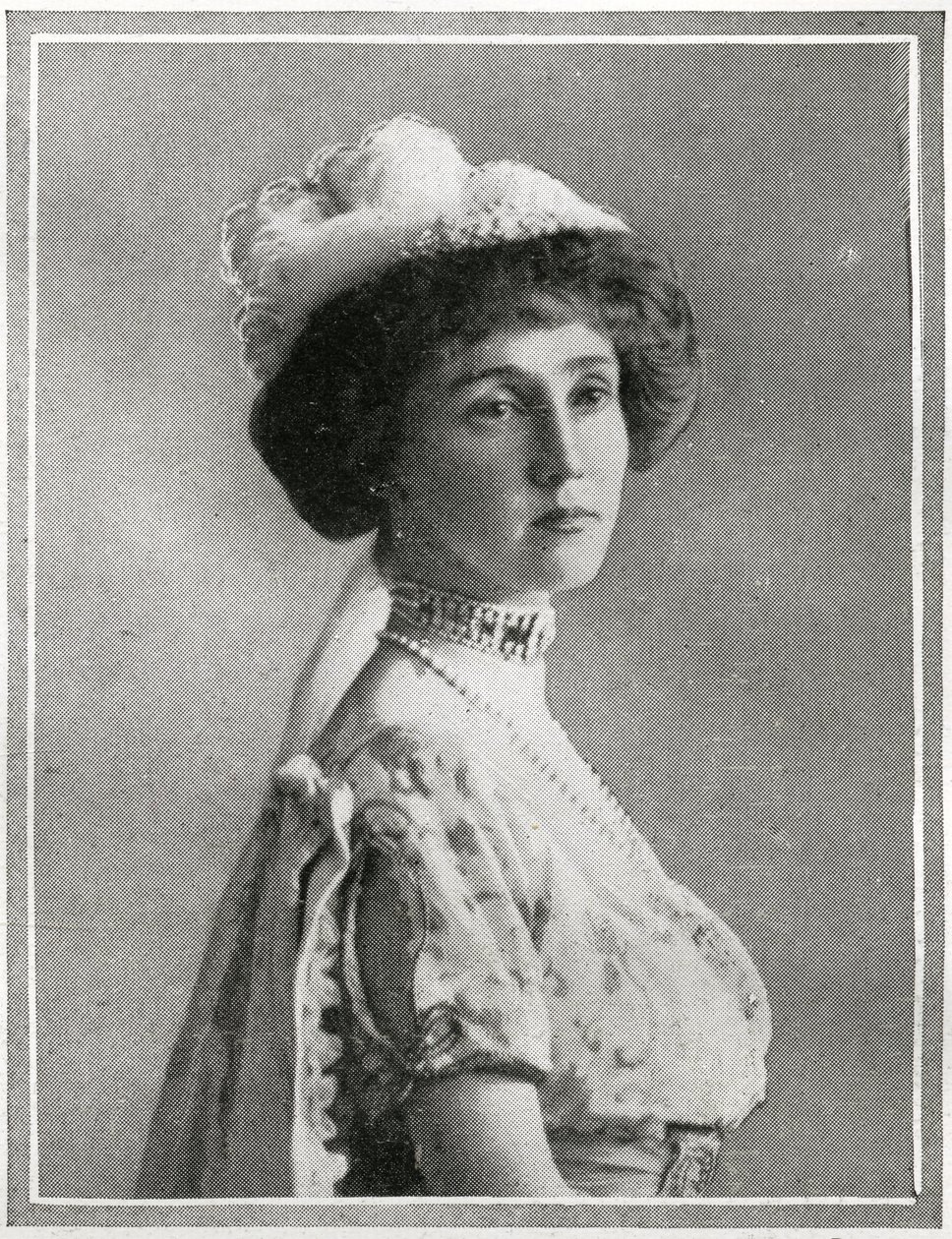 Lady Rothes, fragment Pasażerów na RMS Titanic, z „The Sphere”, 27 kwietnia 1912 (lito) (patrz także 450780) autorstwa English School