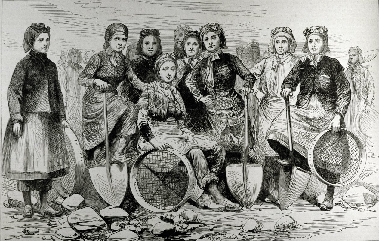 Lancashire Pit-Brow Women, z „The Illustrated London News”, 28 maja 1887 (rycina) autorstwa English School