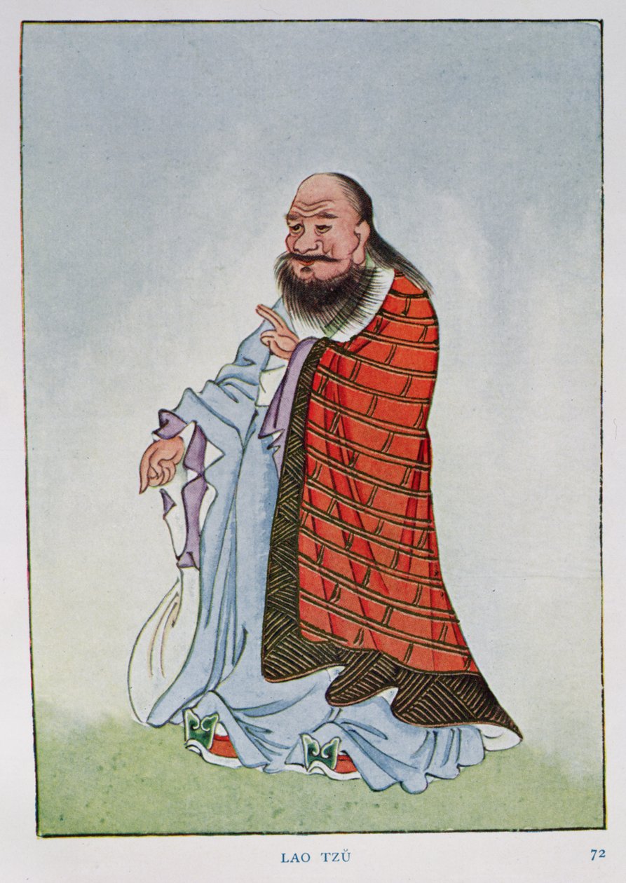 Lao-Tzu (ok. 604-531 p.n.e.), ilustracja z "Myths and Legends of China" autorstwa Edwarda T.C. Wernera, wyd. przez George G. Harrap  Co. autorstwa English School