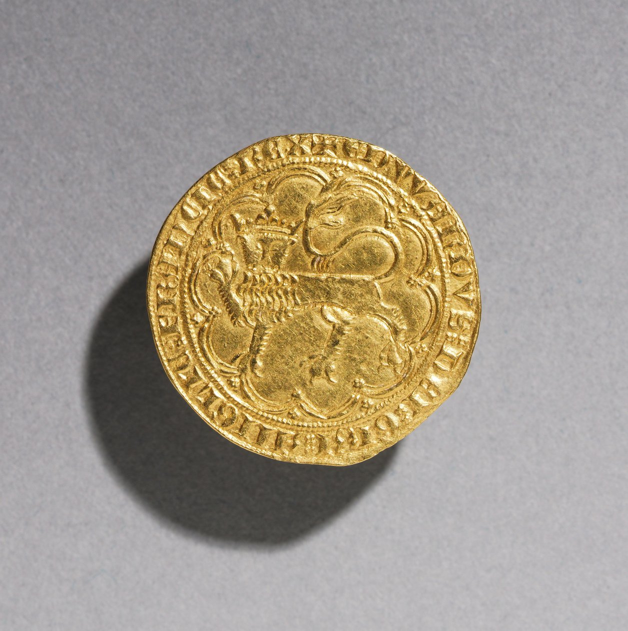 Lampart d „Or Edwarda III Anglii autorstwa English School
