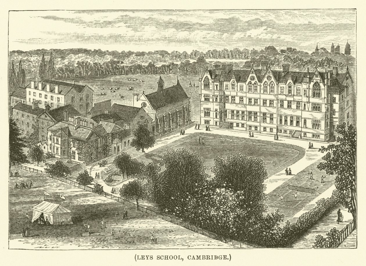 Leys School, Cambridge (grawerunek) autorstwa English School