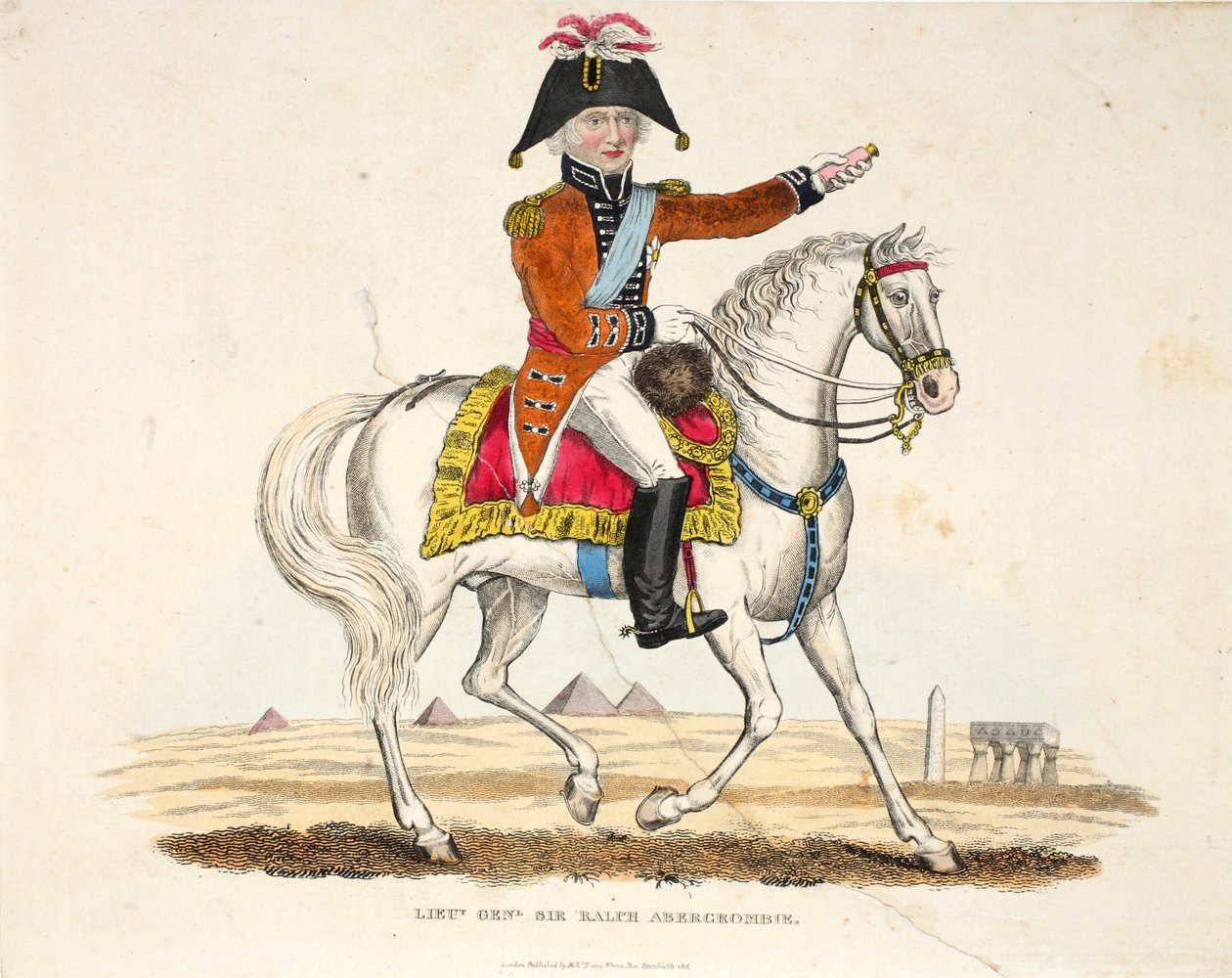 Generał porucznik Sir Ralph Abercrombie, pub Richarda Evansa, ryty przez Romneya, ilustracja z An Historical Account of the Battle of Waterloo autorstwa Williama Mudforda, 1816 autorstwa English School