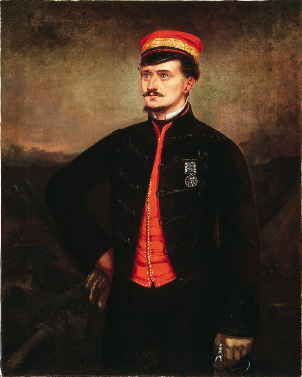 Porucznik Thomas Murphy w rozbieranym mundurze kontyngentu tureckiego, Krym, 1857 autorstwa English School