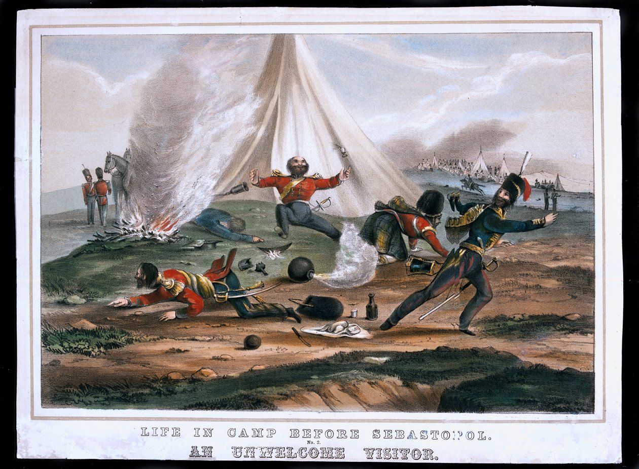 Życie w obozie przed Sewastopolu, nr 2: Nieproszony gość, wyd. Read and Company, 1854 autorstwa English School