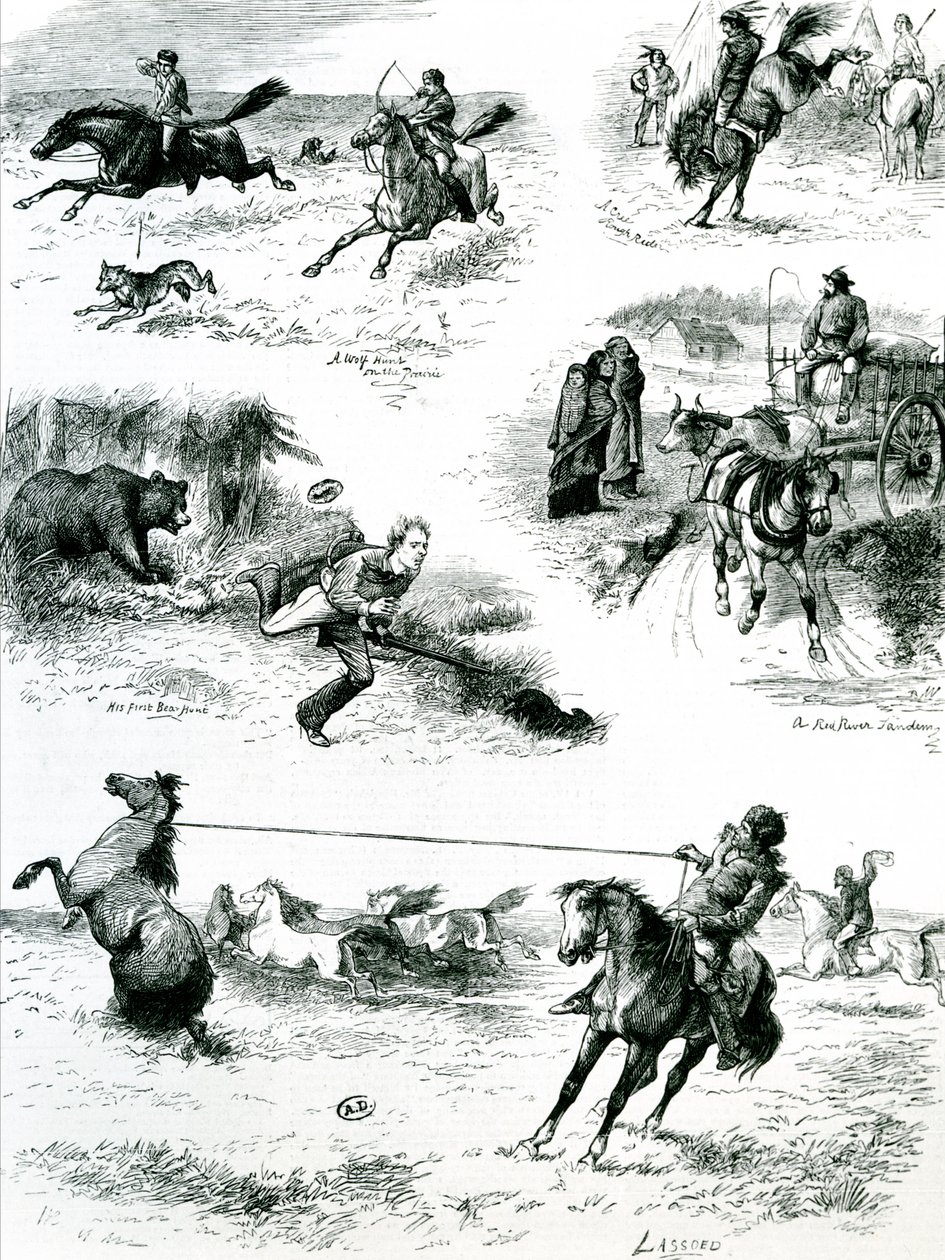 Życie w Manitobie, 1877 autorstwa English School