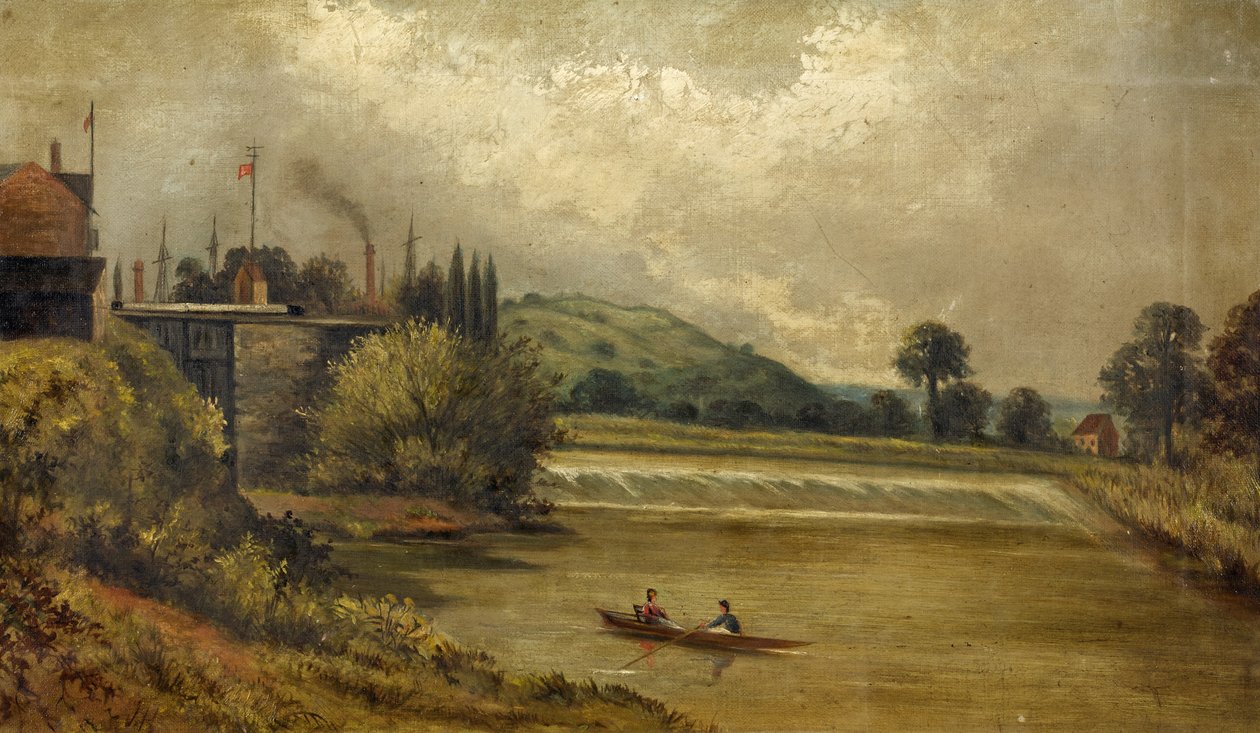 Llanthony Weir Gloucester, 1850-1900 autorstwa English School