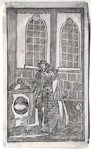 Londyński Kamień, Cannon Street, ok. 1700 (drzewryt) autorstwa English School