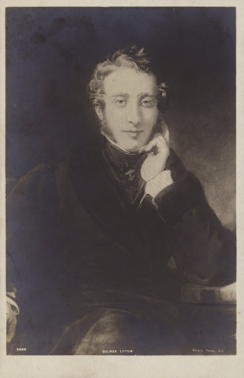 Lord Lytton (1803-1873), angielski polityk, powieściopisarz, poeta i dramaturg (litografia) autorstwa English School