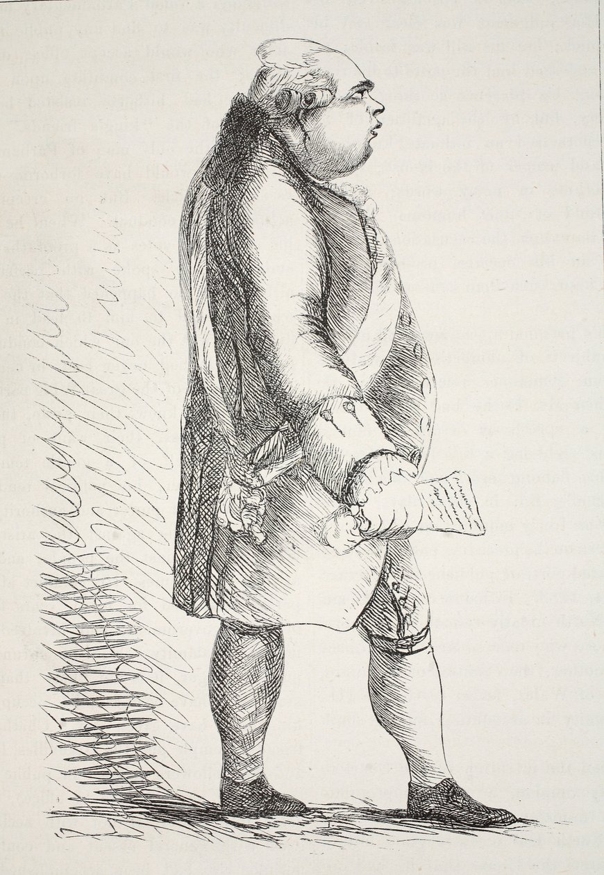 Lord North, faksymile starego druku autorstwa English School
