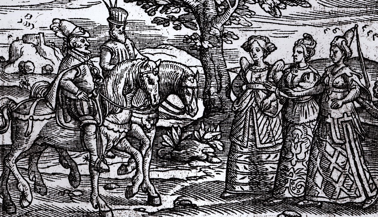 Makbet, Banko i trzy czarownice, Historia Szkocji, 1577, autorstwa English School