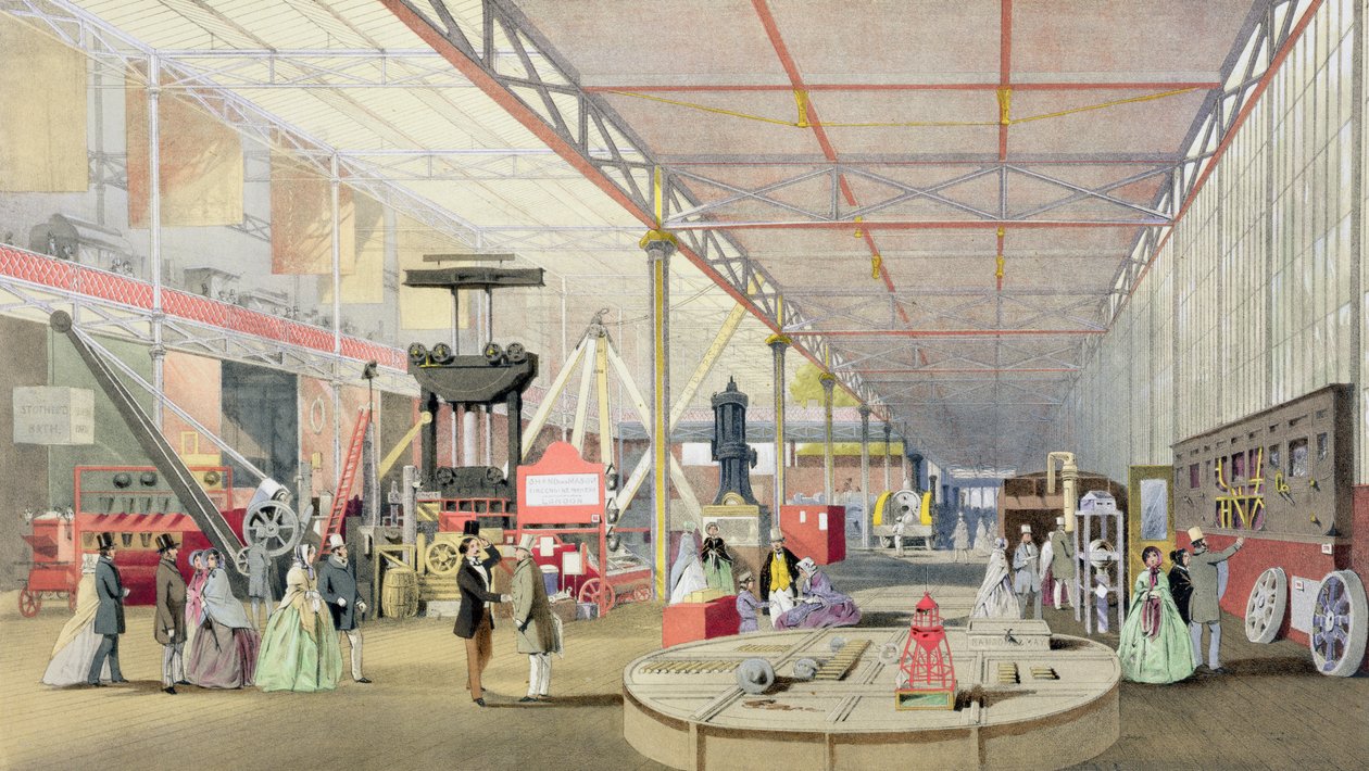 Machinery, z Dickinsons Comprehensive Pictures of the Great Exhibition of 1851, opublikowany 1854 autorstwa English School