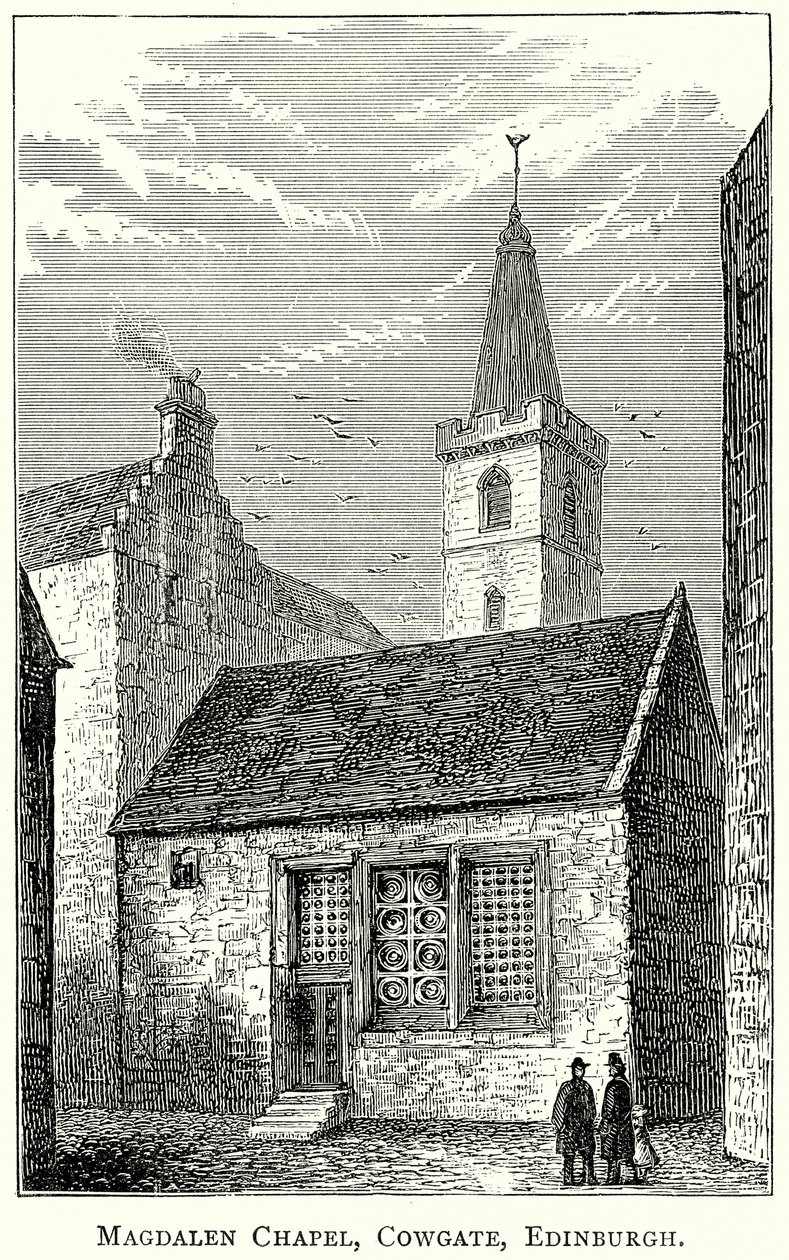 Kaplica Magdaleny, Cowgate, Edynburg (grawerunek) autorstwa English School