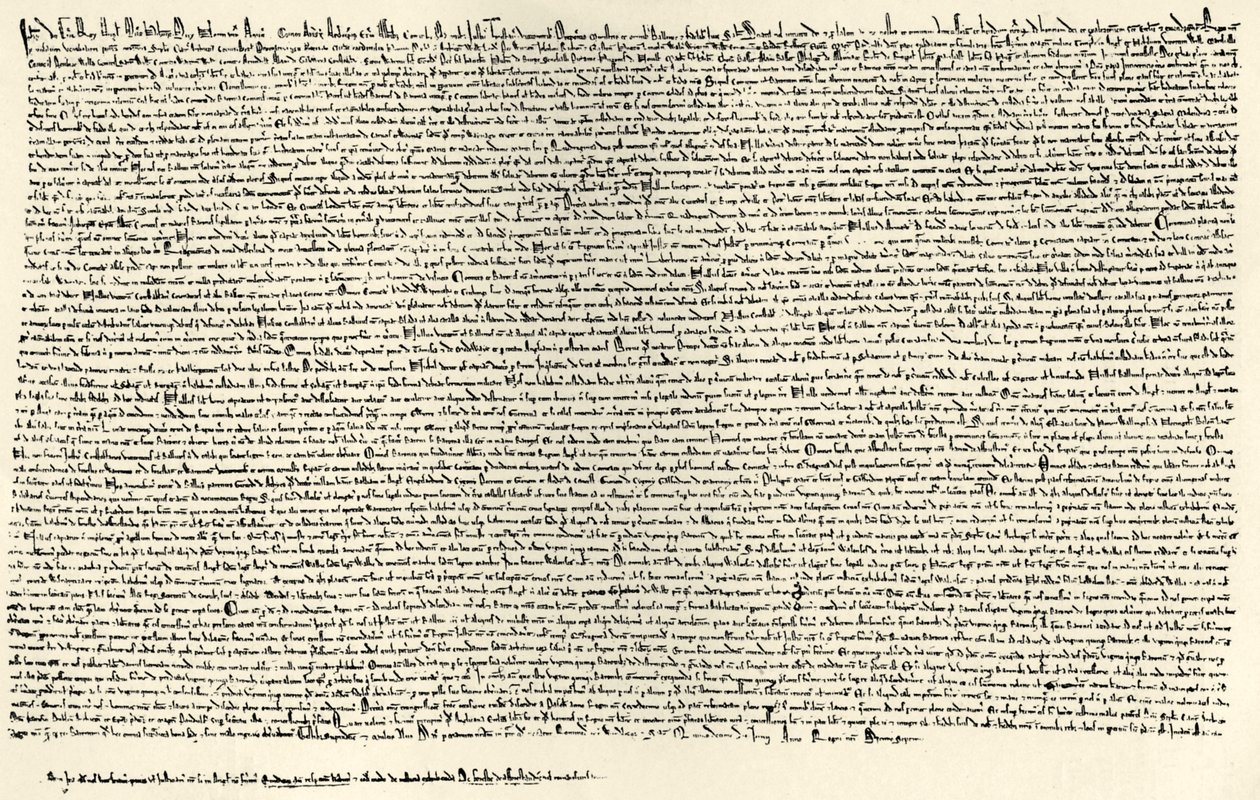 Magna Carta (tusz na pergaminie) autorstwa English School
