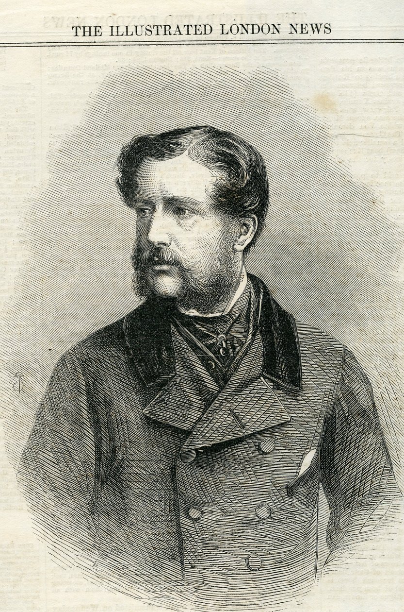 Major Charles Nasmyth (1825-61) z The Illustrated London News 13 lipca 1861 r autorstwa English School