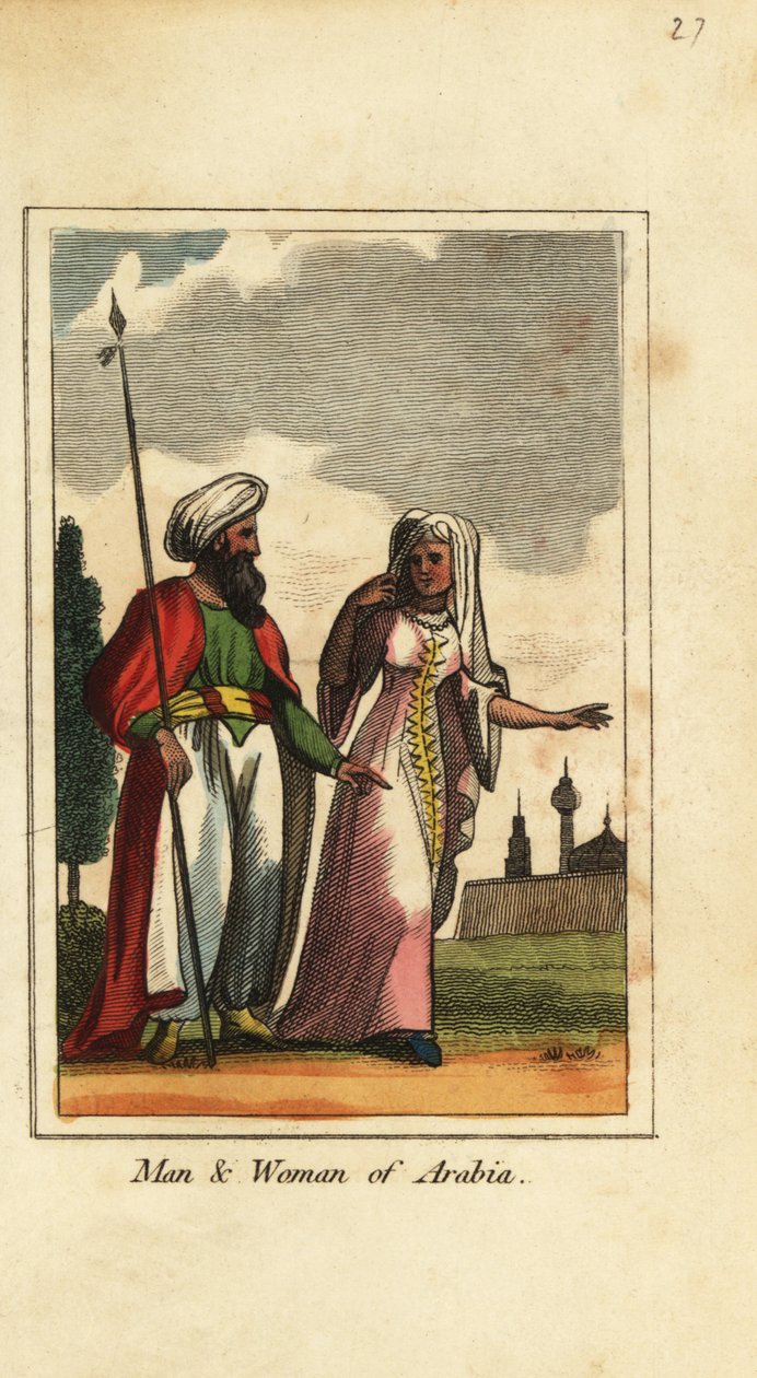 Mężczyzna i kobieta z Arabii autorstwa English School