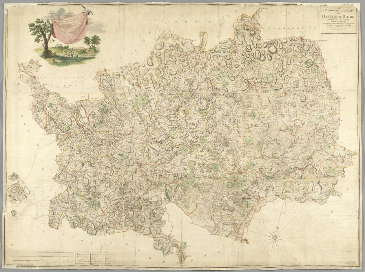 Mapa Hertfordshire autorstwa English School