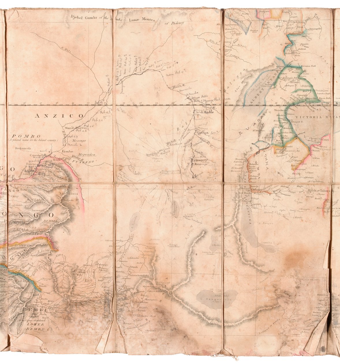 Mapa regionu Kongo, z albumu należącego do Henry