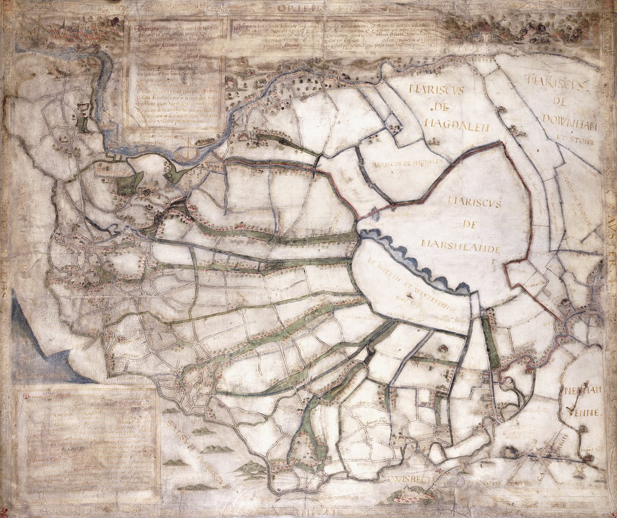 Mapa Siedmiu Miast Bagiennych, po 1581 r. autorstwa English School
