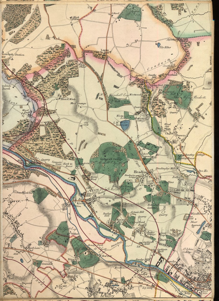 Mapa przedstawiająca Toll Bar House, Morris Lane, Kirkstall, West Yorkshire autorstwa English School