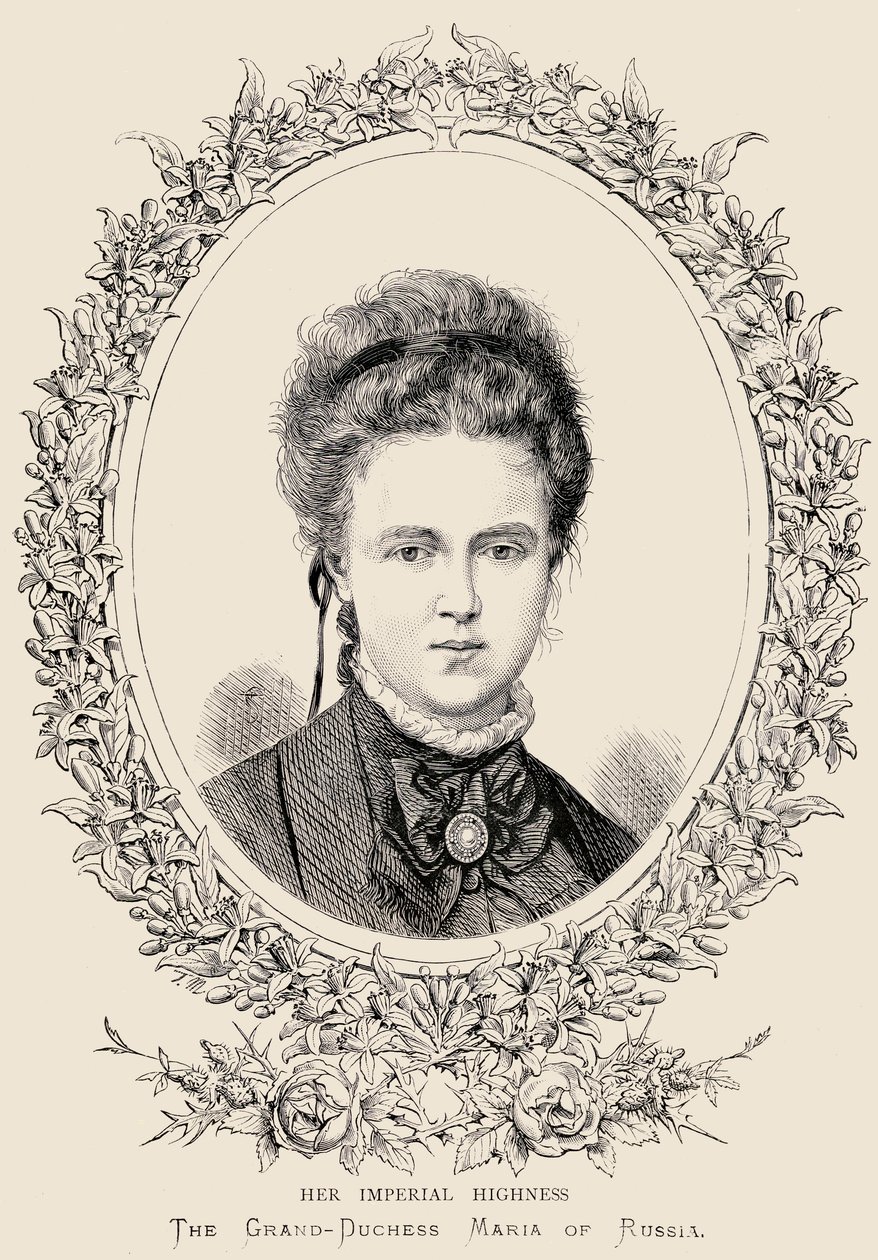 ماریا الکساندرونا (1853-1920) د هغې امپراطوري عالي رتبه د روسیې پولی لوی دوچیس autorstwa English School
