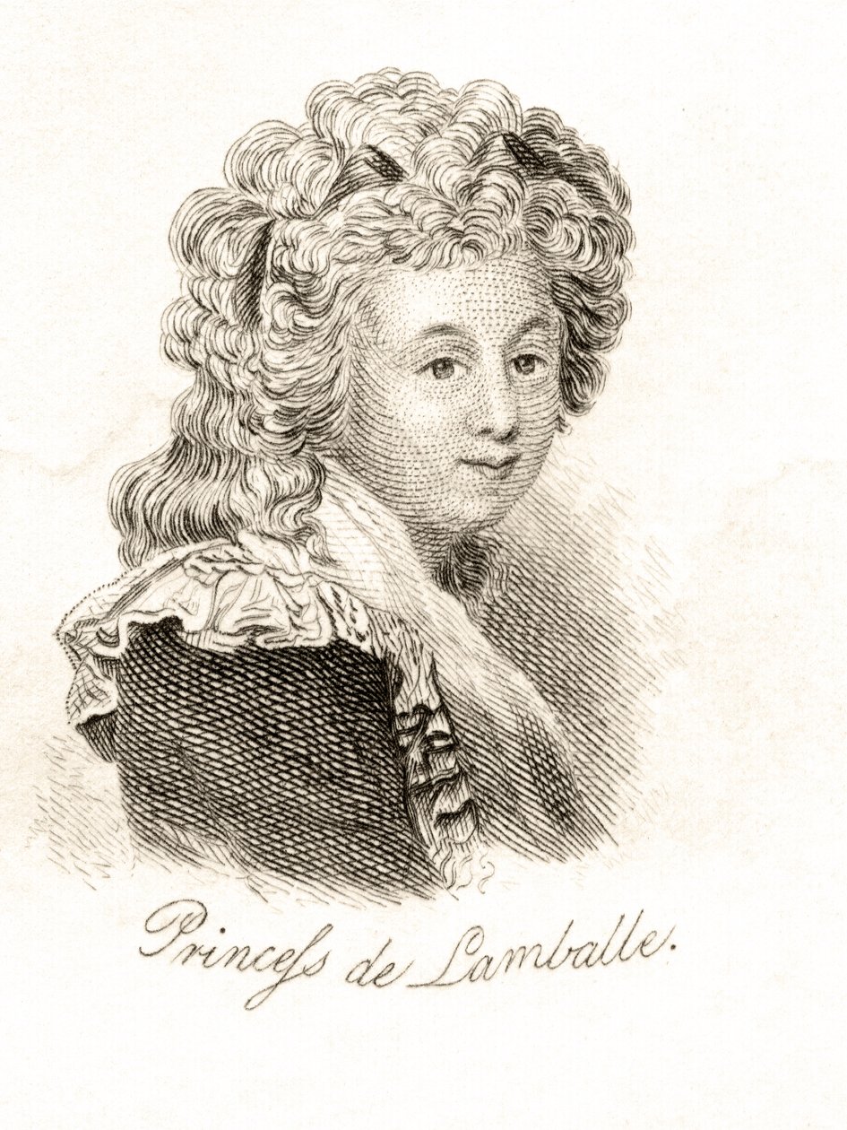 Marie-Therese Louise di Savoia-Carignano, z „Słownika historycznego Krabba”, opublikowana w 1825 r. autorstwa English School
