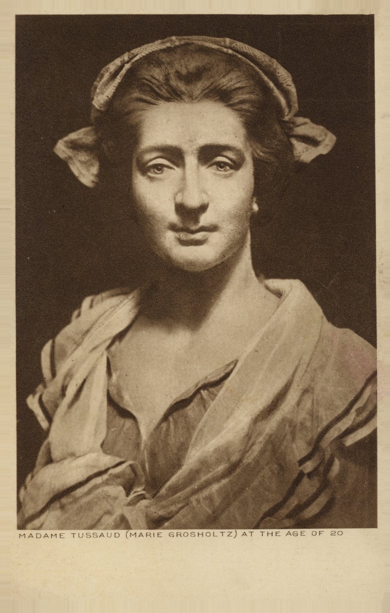 Marie Tussaud, francuska artystka i rzeźbiarka w wosku (litografia) autorstwa English School