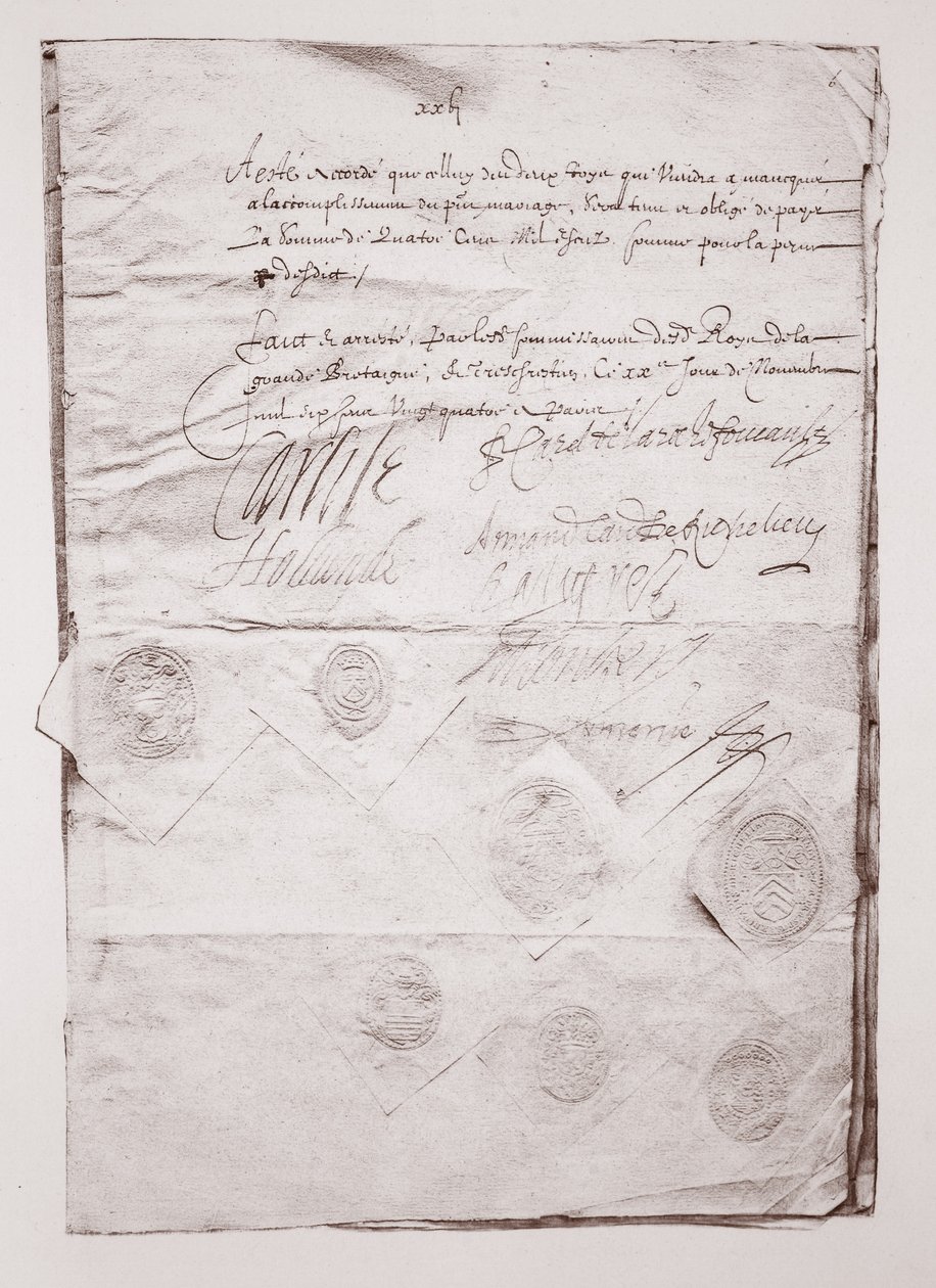 Umowa małżeńska Karola I autorstwa English School