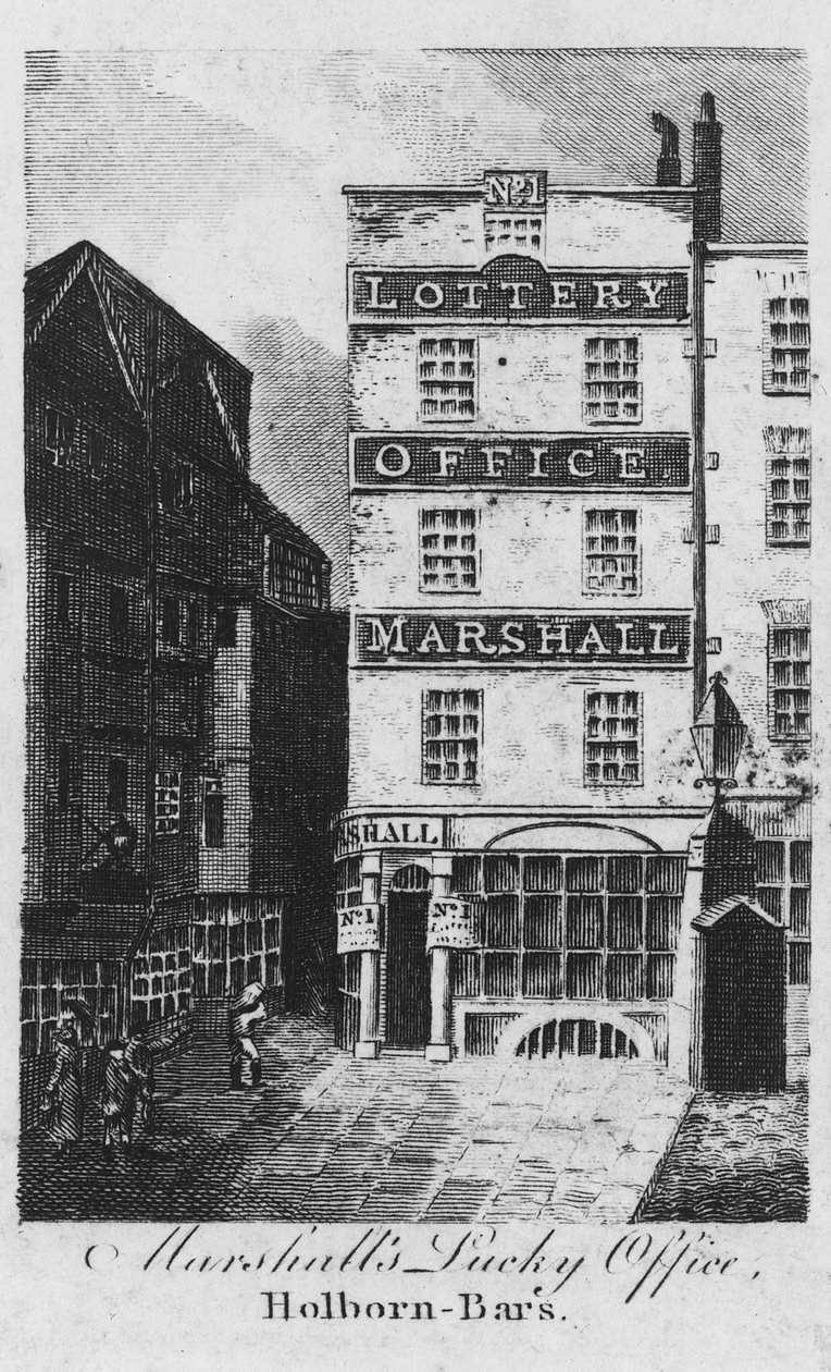 Lucky Office Marshalla Holborn-Bars, c.1817 (grawerowanie) autorstwa English School