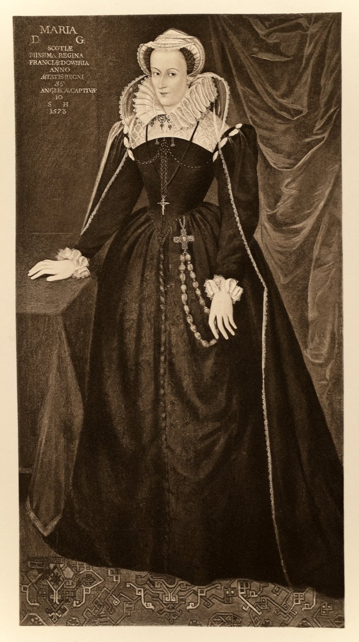 Mary Queen of Scots (1542-1587), z Jakuba I i VI, wydrukowane przez Manzi Joyant & Co. Paris, 1904 (kolotyp) autorstwa English School