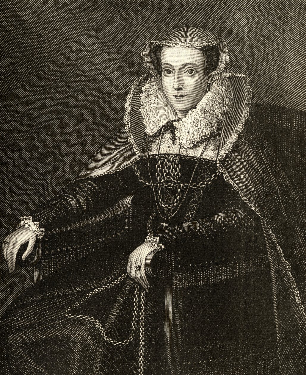 Mary Queen of Scots (1542-87) (rycina) autorstwa English School