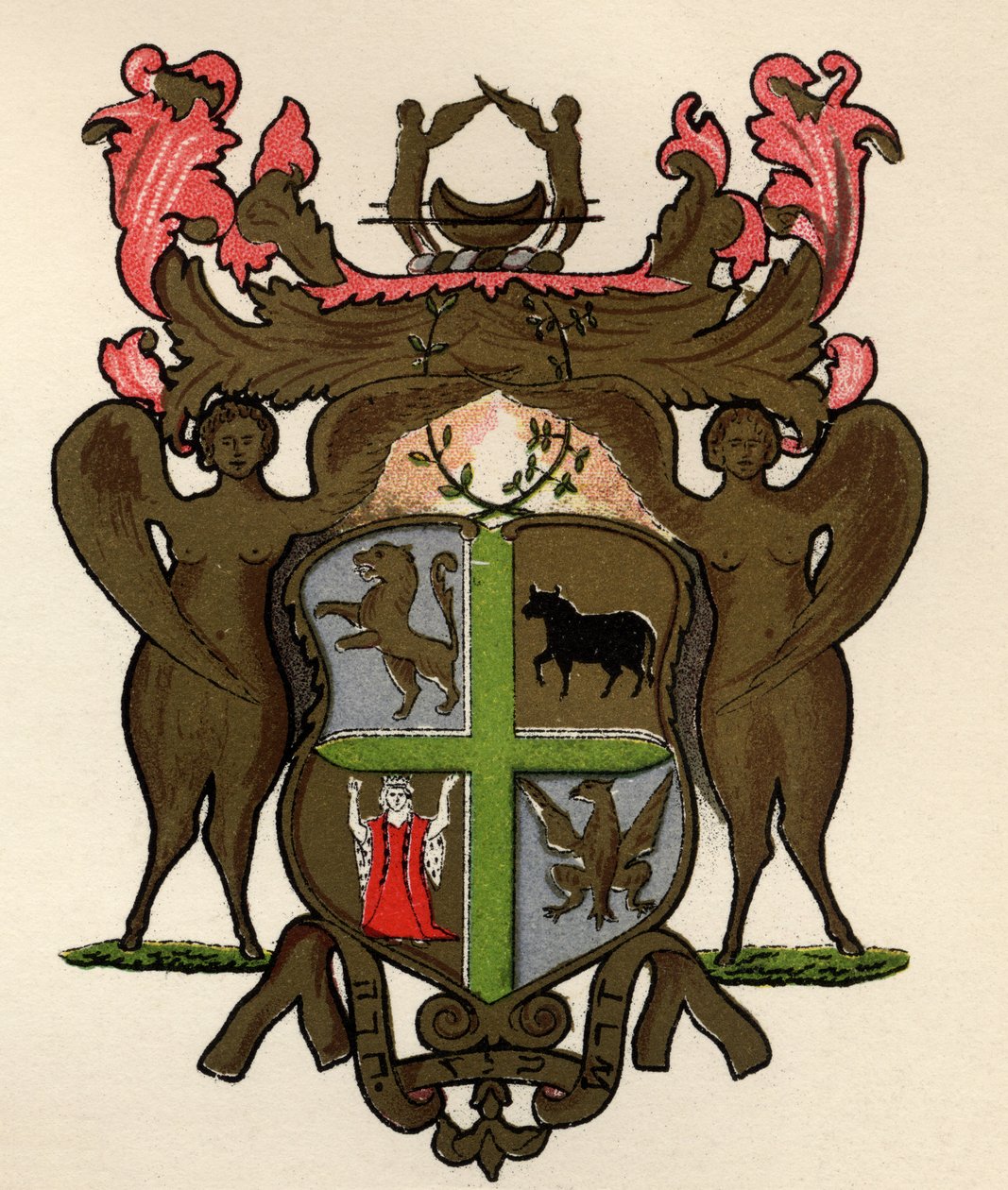 Sztandar masoński w posiadaniu Loży Yorku, ok. 1776, z Historii masonerii, tom II, wydanej przez Thomasa C. Jacka, Londyn, 1883 autorstwa English School