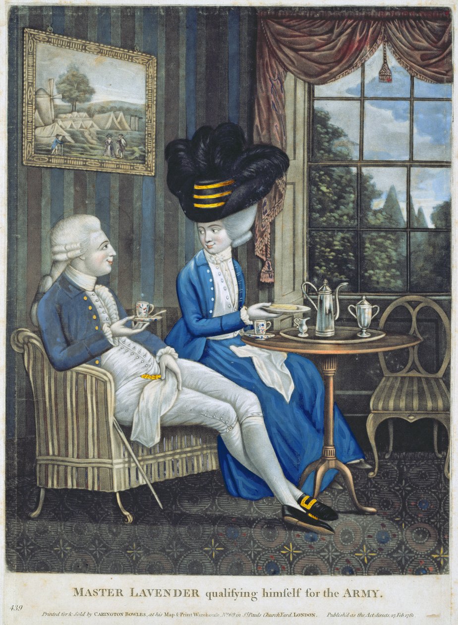 Mistrz Lavender Kwalifikujący się do wojska, wyd. Carington Bowles (fl.1744-93), 1781 (rycina mezzotinta) autorstwa English School