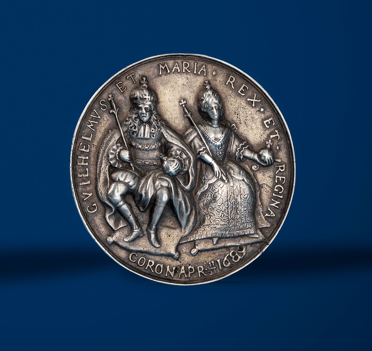 Medal upamiętniający uroczystości koronacyjne Wilhelma i Marii w Amsterdamie, 1869 (srebrny) (awers z 419669) autorstwa English School