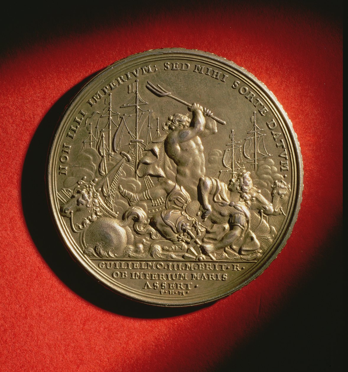 Medal upamiętniający bitwę pod La Hogue w 1692 (metal) (patrz także 144617) autorstwa English School