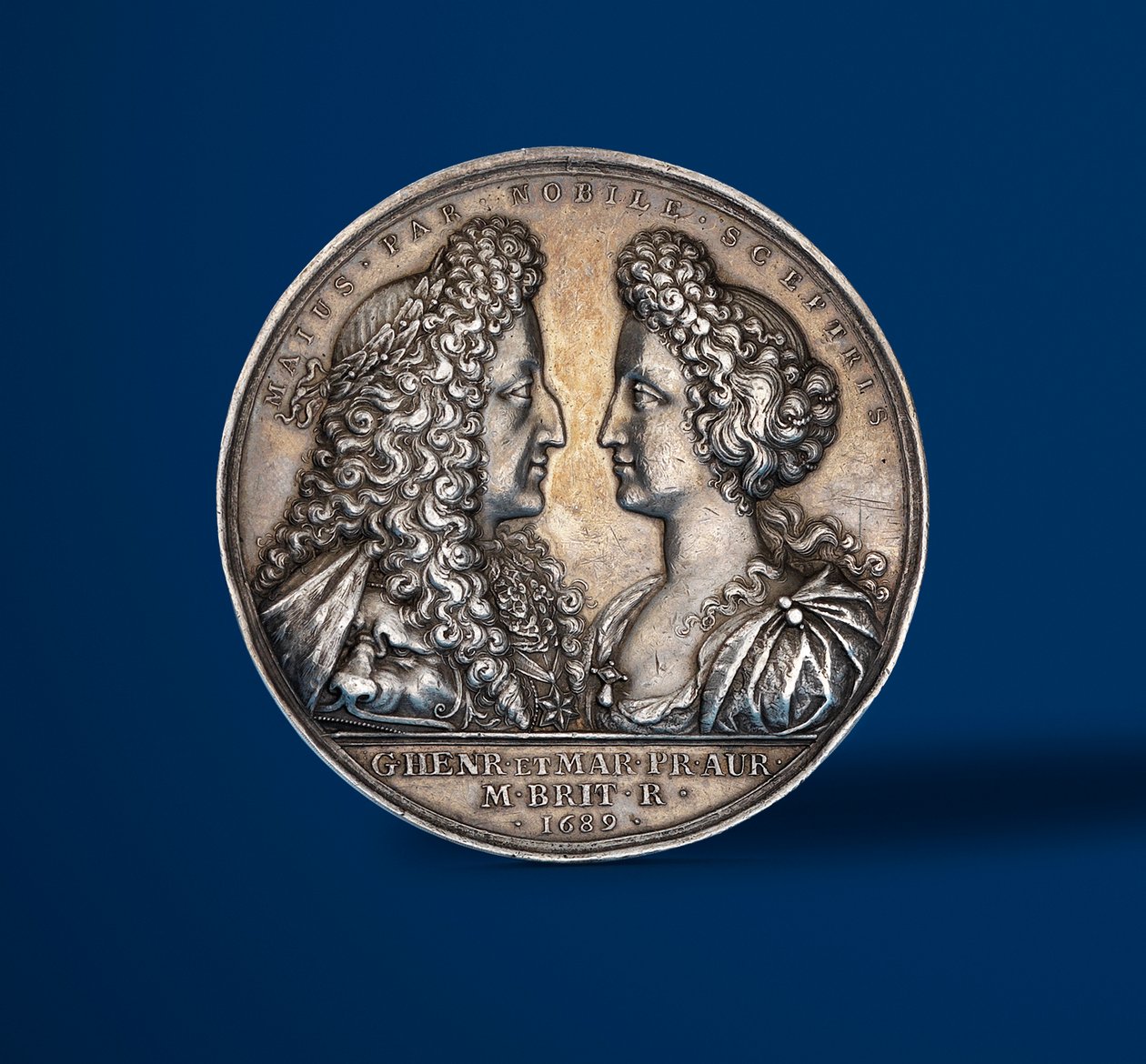 Medal upamiętniający koronację Wilhelma i Marii, 1689 (srebrny) (awers z 419668) autorstwa English School