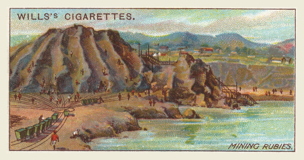 Rubiny górnicze (chromolit) autorstwa English School