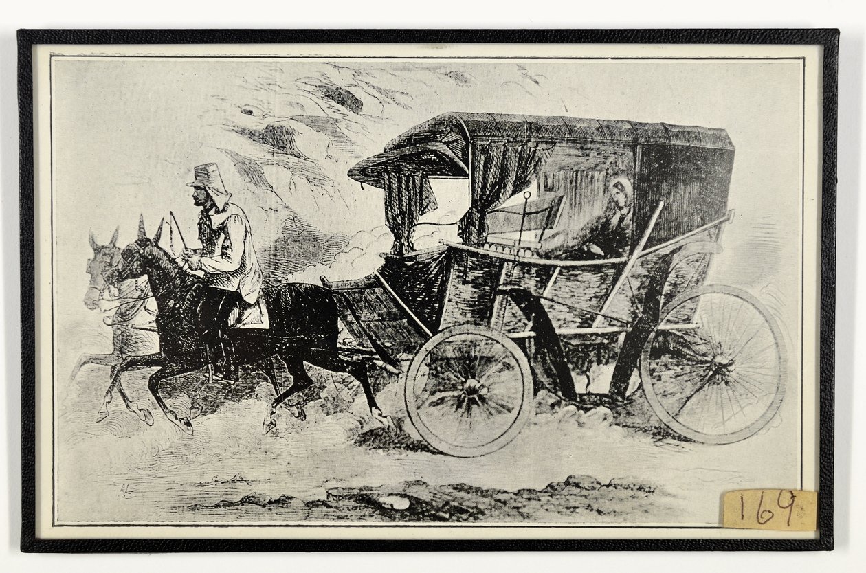 Powóz panny Nightingale na miejscu wojny, z „The Illustrated London News” autorstwa English School